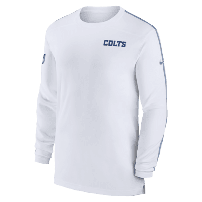 Playera de manga larga Nike Dri-FIT de la NFL para hombre Indianapolis Colts Sideline Coach