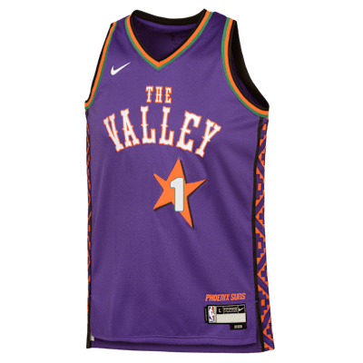 Jersey Nike Dri-FIT de la NBA Swingman para niños talla grande Devin Booker Phoenix Suns 2024/25 City Edition