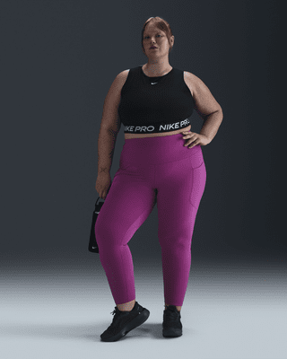 Женские тайтсы Nike One High-Waisted 7/8 Leggings with Pockets (Plus Size)