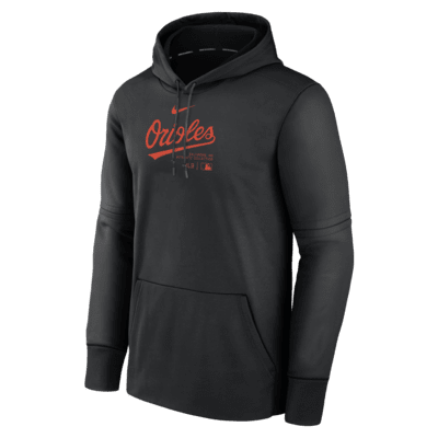 Baltimore Orioles Authentic Collection Practice Men's Nike Therma MLB Pullover Hoodie