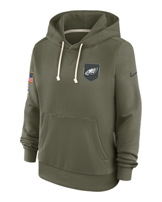 Женское худи Philadelphia Eagles Salute to Service Sideline Nike Dri-FIT NFL Pullover Hoodie