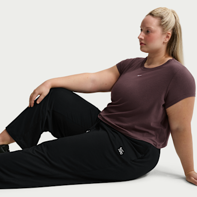 Pantalones de dobladillo abierto ligeros de tiro medio para mujer Nike Sportswear Chill Knit (talla grande)