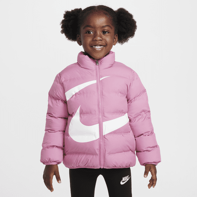 Chamarra acolchada Wrapped Swoosh con grabado en bajorrelieve infantil Nike