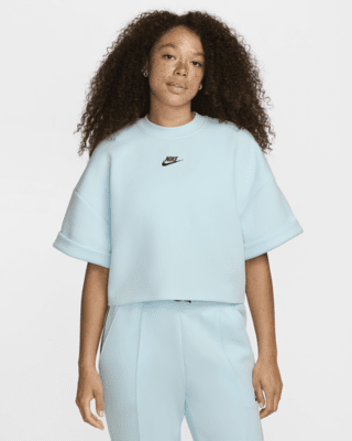 Женские шорты Nike Sportswear Tech Fleece Oversized Short-Sleeve Cropped Top