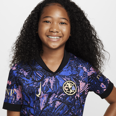 Jersey de fútbol Nike Dri-FIT Replica para niños talla grande del Club América alternativo 2024/25 Stadium