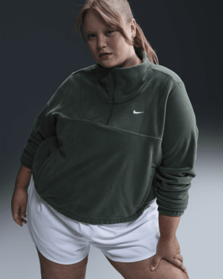 Женские  Nike One Therma-FIT Oversized 1/2-Zip Fleece Top (Plus Size)