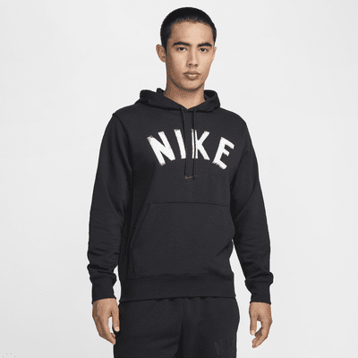 เสื้อมีฮู้ดฟิตเนสผ้าเฟรนช์เทรีผู้ชายแบบสวม Dri-FIT Nike Swoosh