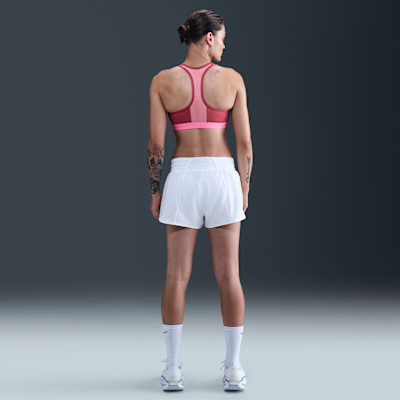 Bra deportivo de media sujeción con almohadillas para mujer Nike Swoosh Front Zip