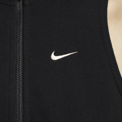 Nike Sportswear Chill Terry 女款合身短版半開襟拉鍊毛圈布背心