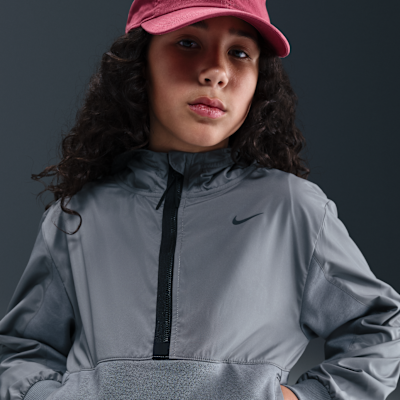 Dzianinowa bluza z kapturem i zamkiem 1/2 dla dużych dzieci Nike Sportswear City Utility EasyOn