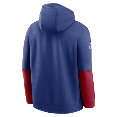 Sudadera con gorro sin cierre Nike de la NFL para hombre New York Giants Sideline Team Issue Club