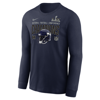 Seattle Seahawks 2026 NFC Champions Glory Shield Men's Nike NFL Long-Sleeve T-Shirt