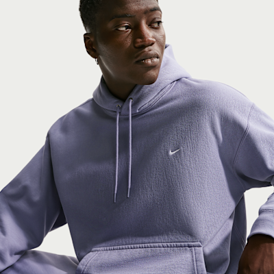 Huvtröja Nike Solo Swoosh i fleece för män
