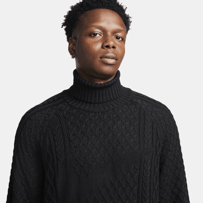 Suéter de cuello alto de tejido Knit trenzado para hombre Nike Life