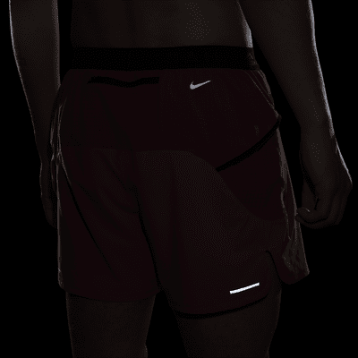 Shorts de correr Dri-FIT de 13 cm con forro de ropa interior para hombre Nike Trail Second Sunrise