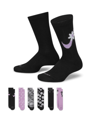 Детские носки Nike Everyday Plus Cushioned Kids' Crew Socks (6 Pairs)