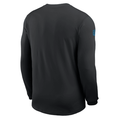 Playera de manga larga Nike Dri-FIT de la NFL para hombre Carolina Panthers Sideline Coach