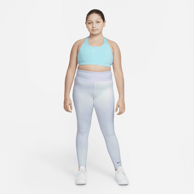 Nike Dri-FIT One Big Kids' (Girls') Printed Training Leggings (Extended Size)