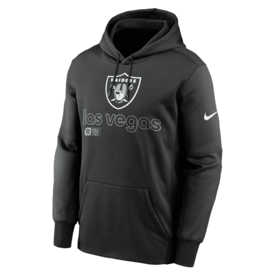 Sudadera con gorro sin cierre Nike Therma de la NFL para hombre Las Vegas Raiders