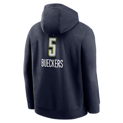 Sudadera con gorro sin cierre Nike de tejido Fleece de la WNBA Paige Bueckers Dallas Wings Club