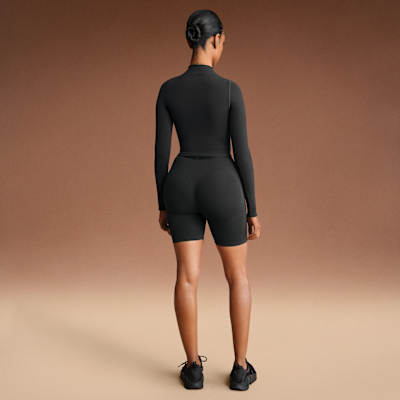 Top cropped de cuello alto para mujer NikeSKIMS Vintage Seamless