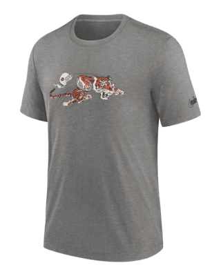 Men's Nike Black Cincinnati Bengals Rewind Logo Tri-Blend T-Shirt Size: Small