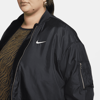 Nike Sportswear Women's Reversible Faux-Fur Bomber (Plus Size)