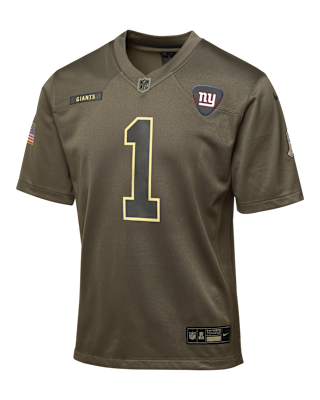 Детские джерси Malik Nabers New York Giants Salute to Service Big Kids’ Nike NFL Game Jersey