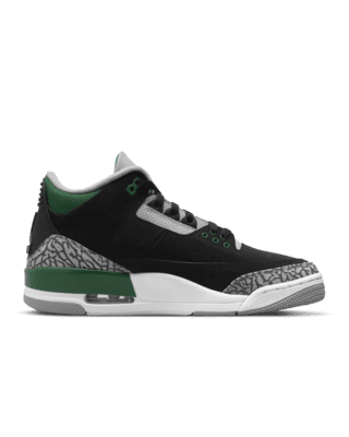 air jordan 3 green and grey