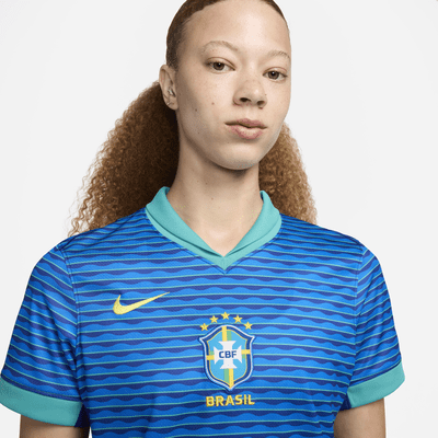 Jersey de fútbol Nike Dri-FIT replica de Brasil visitante 2024 Stadium para mujer