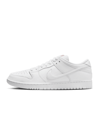 nike dunk all white low