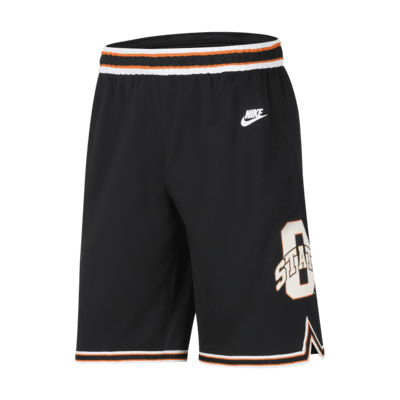 Shorts universitarios de básquetbol Replica Retro Nike para hombre Oklahoma State Road