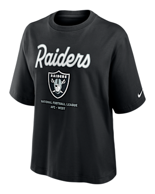 Женская футболка Las Vegas Raiders Essential Script Boxy Nike NFL
