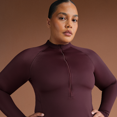 NikeSKIMS Shine Women's Long-Sleeve Half-Zip Top