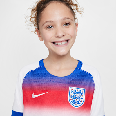 England 2025 Stadium Home (Women's Team) Big Kids' Nike Dri-FIT Soccer Replica Jersey