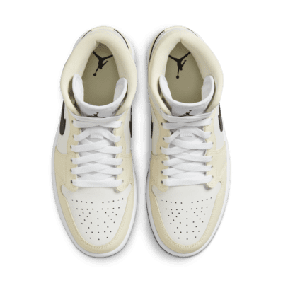 nike jordan 1 mid white sneakers womens