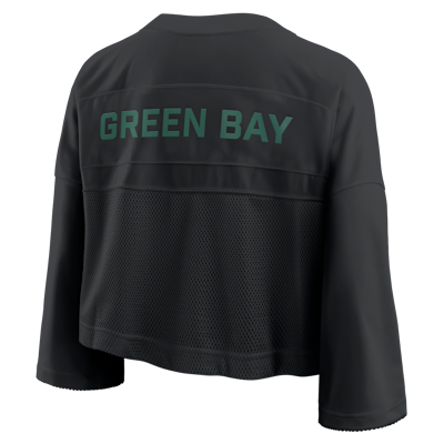 Green Bay Packers Wide Receiver Jersey Fashion Women's Nike Dri-FIT NFL Cropped Top