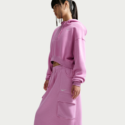Falda midi cargo para mujer Nike Sportswear Phoenix Fleece
