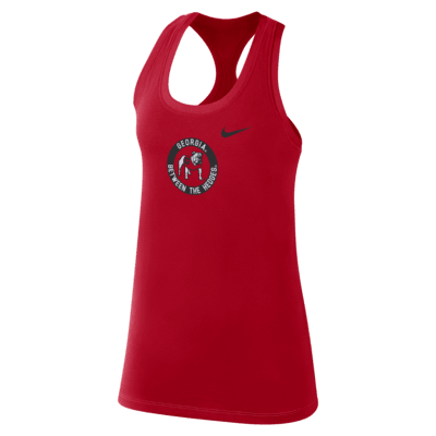 Camiseta de tirantes universitaria Nike para mujer Georgia