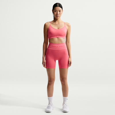 나이키 프로 심리스 여성 라이트 서포트 패드 스포츠 브라