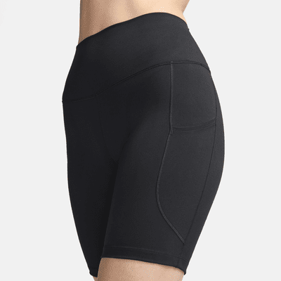 Shorts de ciclismo con bolsillos de tiro alto de 20 cm para mujer Nike One