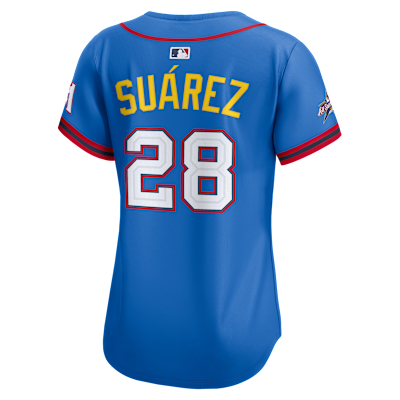 Jersey Nike Dri-FIT de la MLB Limited para mujer Eugenio Suárez National League 2025 All-Star Game