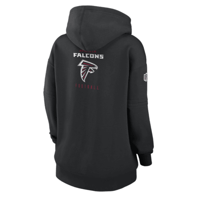 Atlanta Falcons Crucial Catch Club Nike Women's NFL Pullover Hoodie in Black, Size: Medium | 01F000AZU2-5WL