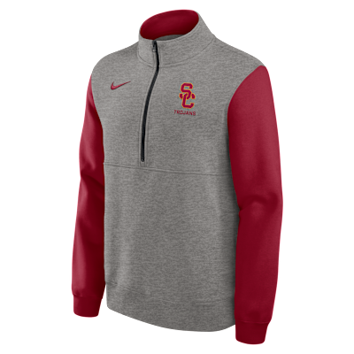 USC Club Men's Nike College 1/2-Zip Crew