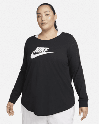 Женская футболка Nike Sportswear Club Long-Sleeve (Plus Size)