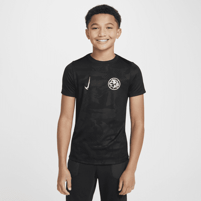 Playera de fútbol Nike Dri-FIT para antes del partido para niños talla grande Club América Academy Pro Third