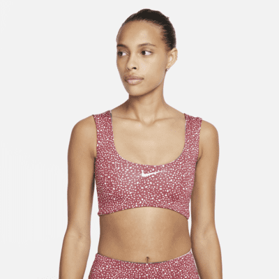 Crop top de bain réversible Nike pour femme