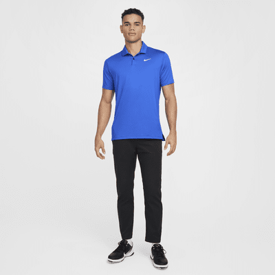 Pánská jednobarevná golfová polokošile Nike Dri-FIT Tour