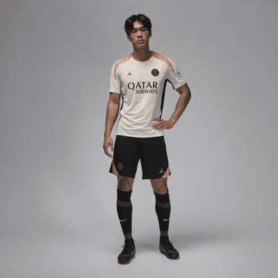 Paris Saint-Germain Strike Third Jordan Dri-FIT Kurzarm-Fußballoberteil aus Strickmaterial (Herren)