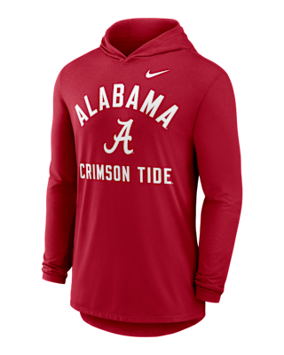Мужская футболка Alabama Campus Arch Nike Dri-FIT College Long-Sleeve Hooded